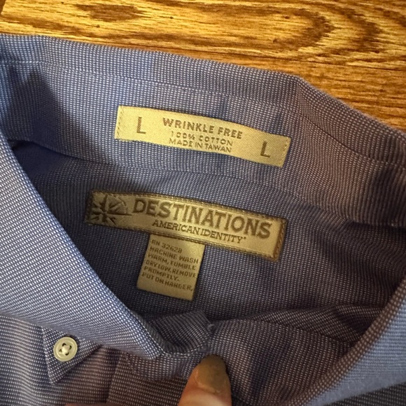 NWOT Destinations American Identity Men’s Button Down Shirt, Large - Picture 3 of 5